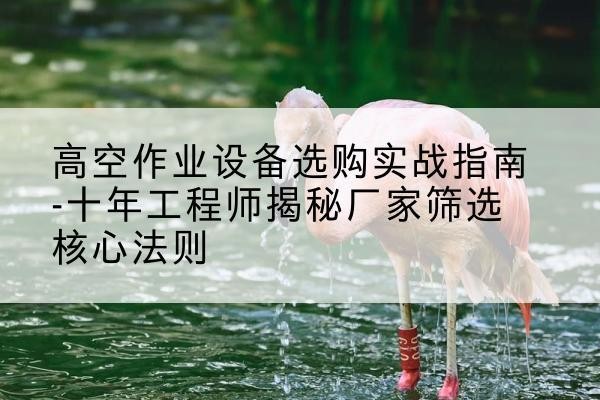 泽普剪叉式升降机厂家-高空作业设备选购实战指南-十年工程师揭秘厂家筛选核心法则