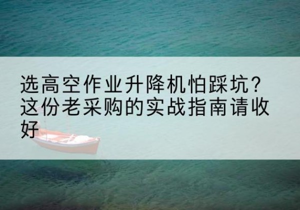 泽普高空作业升降机厂家推荐-选高空作业升降机怕踩坑？这份老采购的实战指南请收好